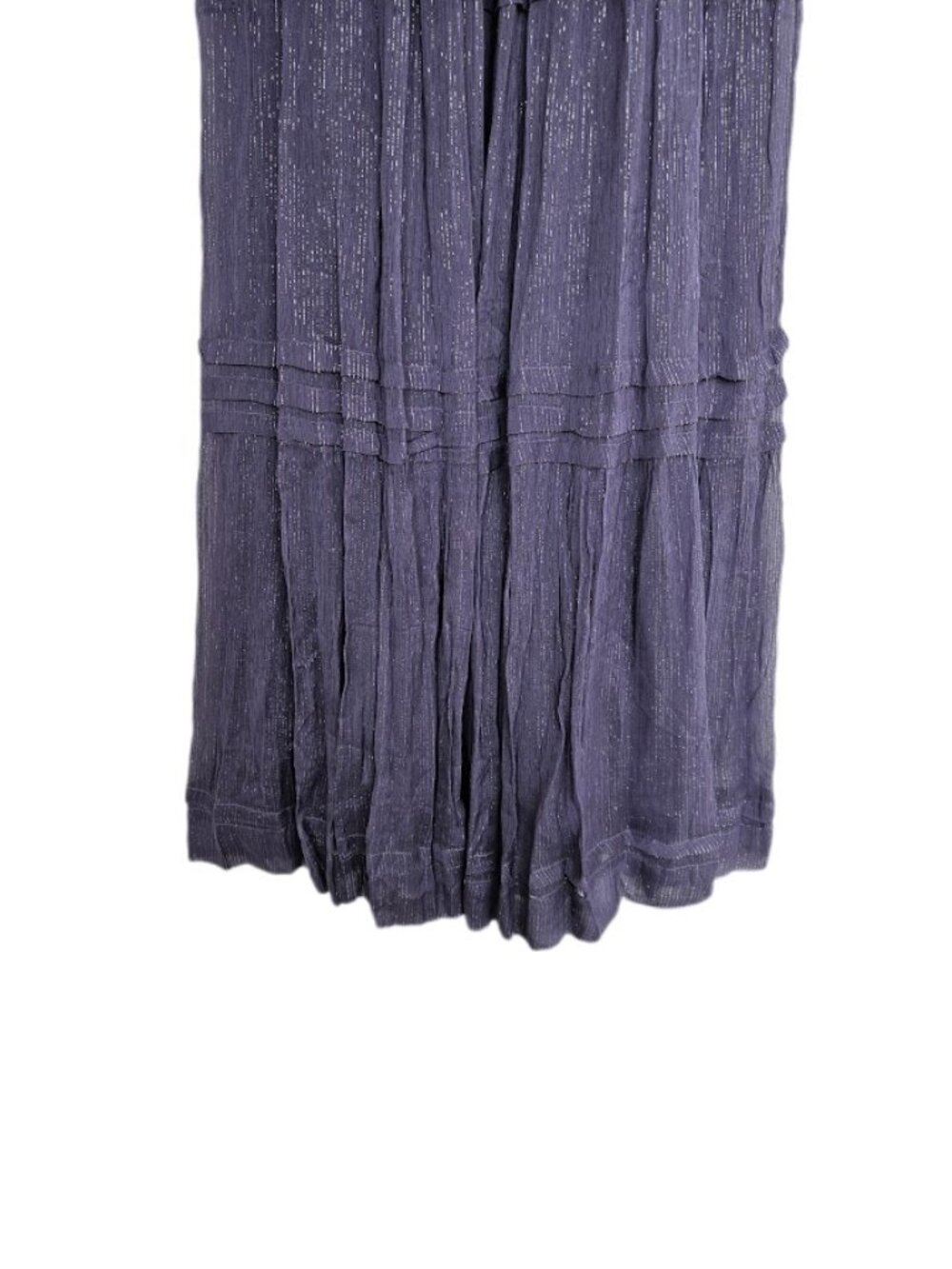 NWT Anthropologie The Somerset Maxi Dress Lurex Edition Purple Metallic XS - Picture 10 of 14